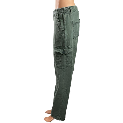 American Eagle Women's Green Stretch Straight Leg Cargo Trousers Jeans Pants 8