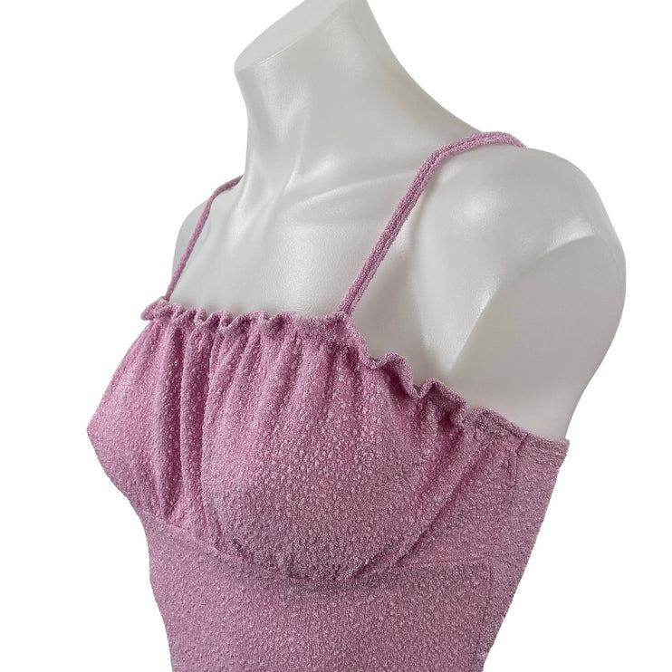 Urban Outfitters August Pink Smocked Sleeveless Cami Camisole Tank Top Size S