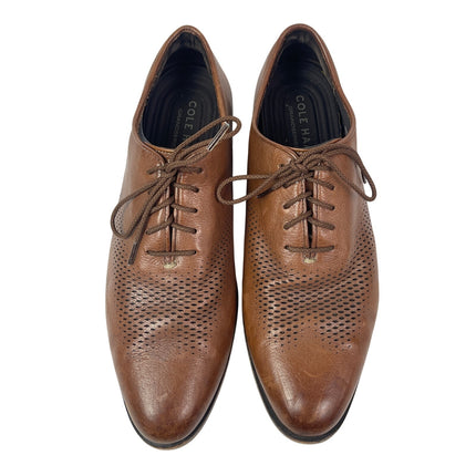 Cole Haan Washington Grand Laser Wingtip Men's Brown Leather Oxford Shoes 10.5