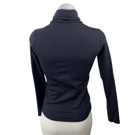 Zara Women's Black Long Sleeve Turtleneck Slim Fit Pullover Blouse Top Size S