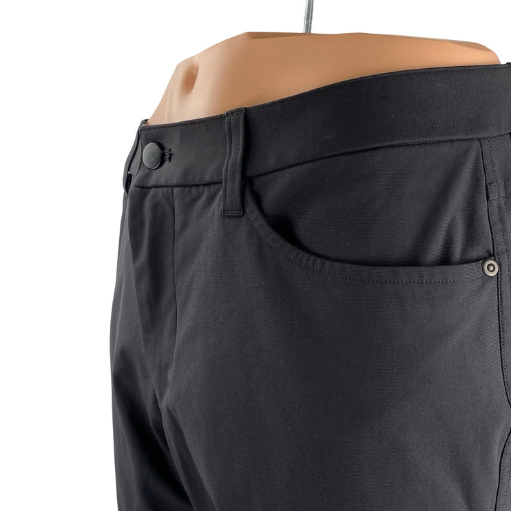 Lululemon Men's Black Mid Rise Straight Leg Casual Chino Trousers Pants Size 34