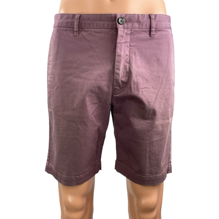 Theory Men's Blue Wine Red High Waisted Straight Casual Chino Khaki Shorts 31