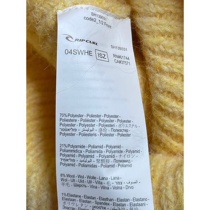 NEW Ripcurl Classic Surf Tall Women's Yellow Wool Rib Knit Bonnet Beanie OS