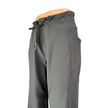 32 Degrees Black High Rise Wide Leg Yoga Activewear Athletic Trouser Pants Sz L