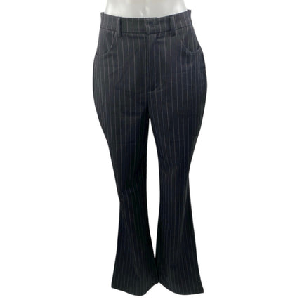 White Fox Black Pinstriped 2-Piece Crop Top & Bootcut Trousers Pants Set Size XS