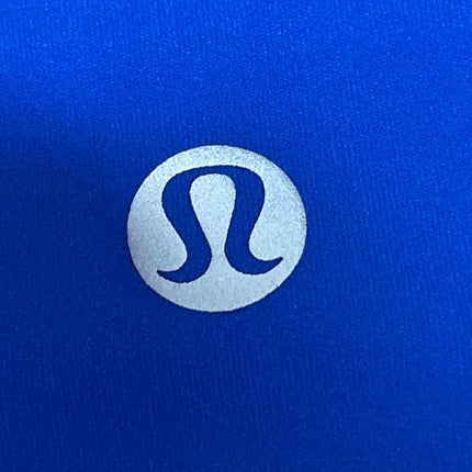Lululemon Womens Blue Sleeveless V Neck Yoga Athletic Sports Bra Crop Top Size S