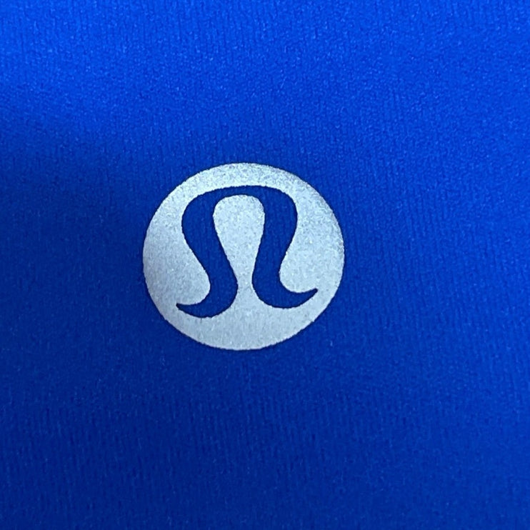 Lululemon Womens Blue Sleeveless V Neck Yoga Athletic Sports Bra Crop Top Size S