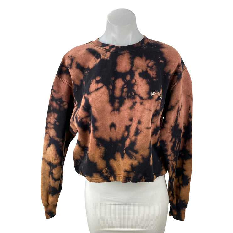 Urban Outfitters BDG Black Brown Long Sleeve Crew Neck Sweatshirt Top Size S