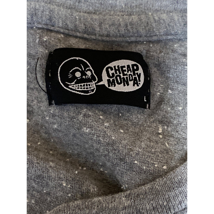 Cheap Monday Men's Gray Avoid Of Light Sleeveless Tank Muscle Tee Top Size L