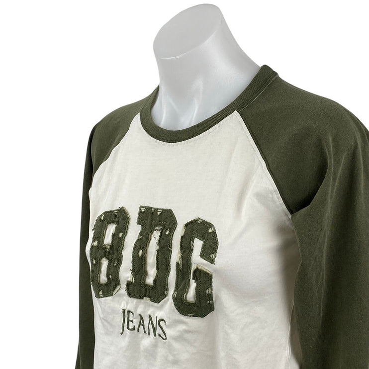 Urban Outfitters BDG Women's Graphic Crew Neck Long Sleeve Crop T-Shirt Top Sz M