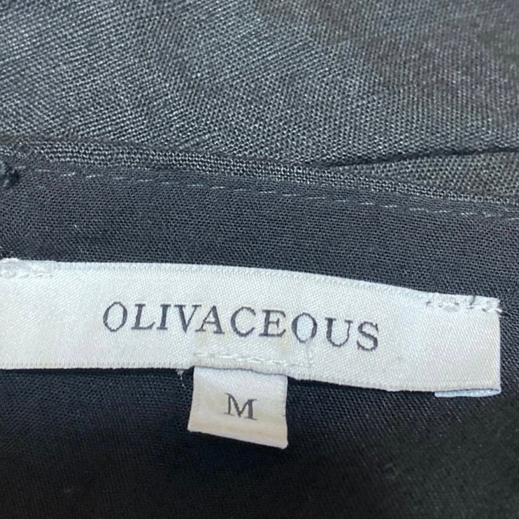 Olivaceous Black Sleeveless Cutout Bow Cami Camisole Mini A-Line Tank Dress Sz M