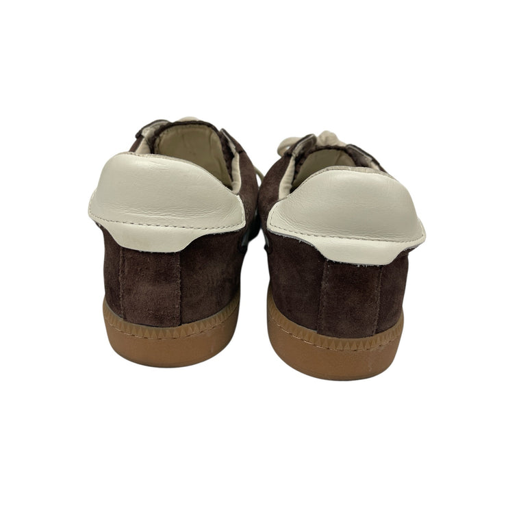 Dolce Vita Notice Brown Suede Leather Lace Up Low Top Sneakers Shoes Size 10.25