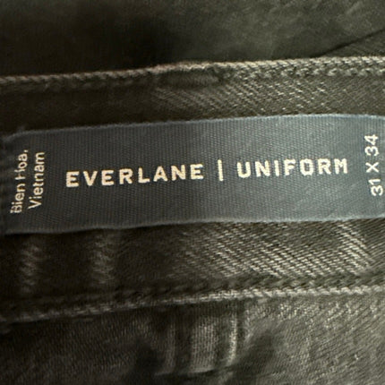 Everlane Uniform Women's Black High Waisted Straight Skinny Denim Jeans Pants 31