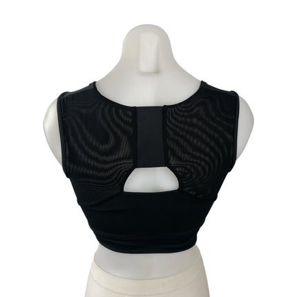 Forme Women's Black Sleeveless Yoga Workout Running Athletic Crop Top Size S
