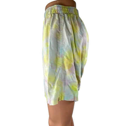 Brooks Brothers Multicolor Tie Dye High Rise Elastic Waist Mini Shorts Size 32