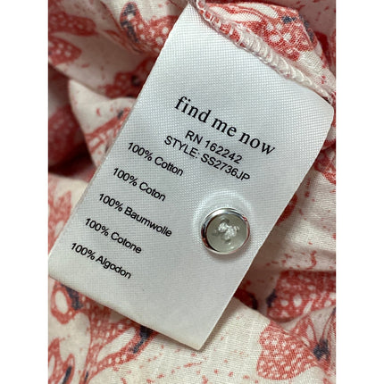 Find Me Now Red Floral Short Puff Sleeve Smocked Tie Waist Crop Jumpsuit Size M