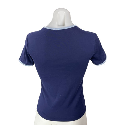 Bundle of 3 Mango Zara Skims Blue Pink Gray Knit Cropped T Shirt Tee Top Size S