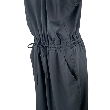 Abercrombie & Fitch Women's Black Sleeveless Tie Waist Cami Jumpsuit Size L