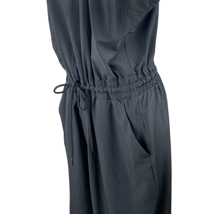 Abercrombie & Fitch Women's Black Sleeveless Tie Waist Cami Jumpsuit Size L