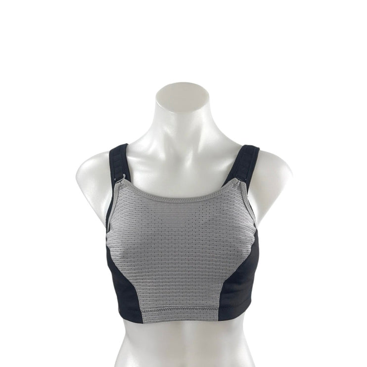 Glamorise Color Block Yoga Workout Athletic Activewear Tank Sports Bra Top 32DD