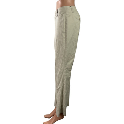 Banana Republic Women's Beige Casual Straight Chino Khaki Trouser Pants Size 4P