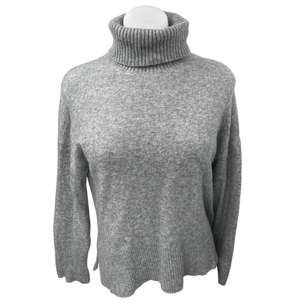 J.Crew Gray Wool Alpaca Knit Turtleneck Long Sleeve Pullover Sweater Top Size XS