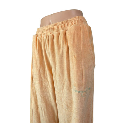 NEW Sean John x Missguided Womens Coral Velvet Velour Track Sweat Pants Size 8