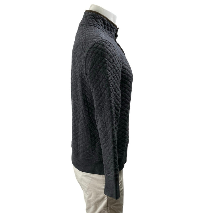 Arc'Teryx Men's Black 1/4 Snap Long Sleeve Quilted Turtleneck Sweater Top Size M