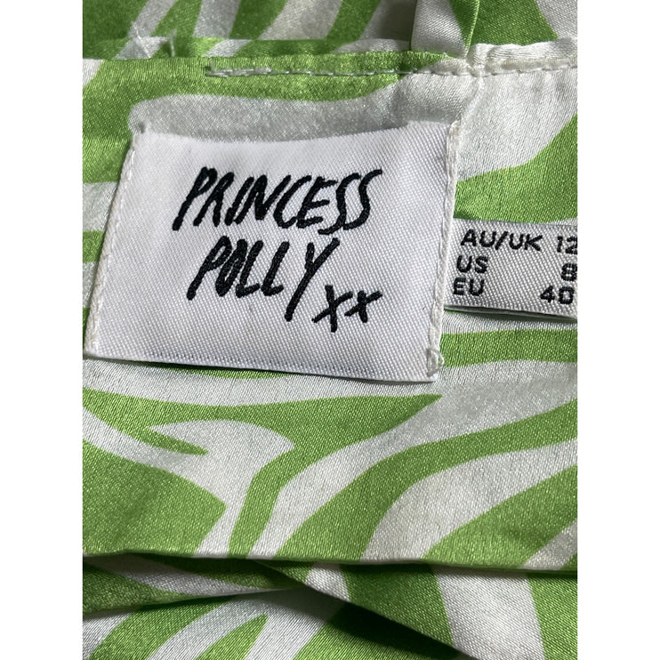 Princess Polly Miss Lexi Green Zebra Sleeveless Square Neck Bandana Tank Top 8