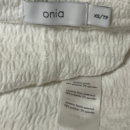 Onia Women's White Long Sleeve Button Down Pocket Gauze Romper Shorts Size XS