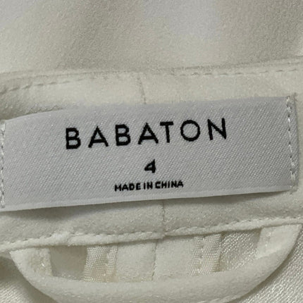 Aritzia Babaton Power Waist White Crepe Slim Fit Open Blazer Coat Jacket Size 4