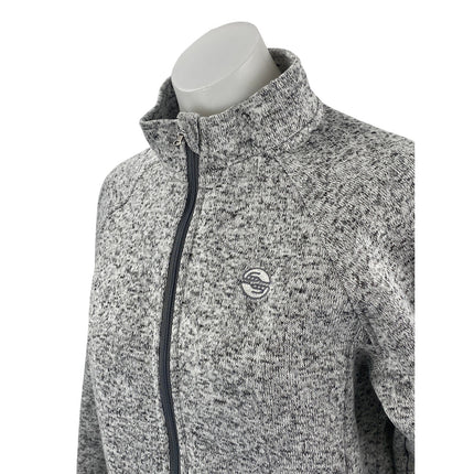 Vantage Summit Fleece Gray Full Zip Long Sleeve Sweatshirt Sweater Jacket Top M
