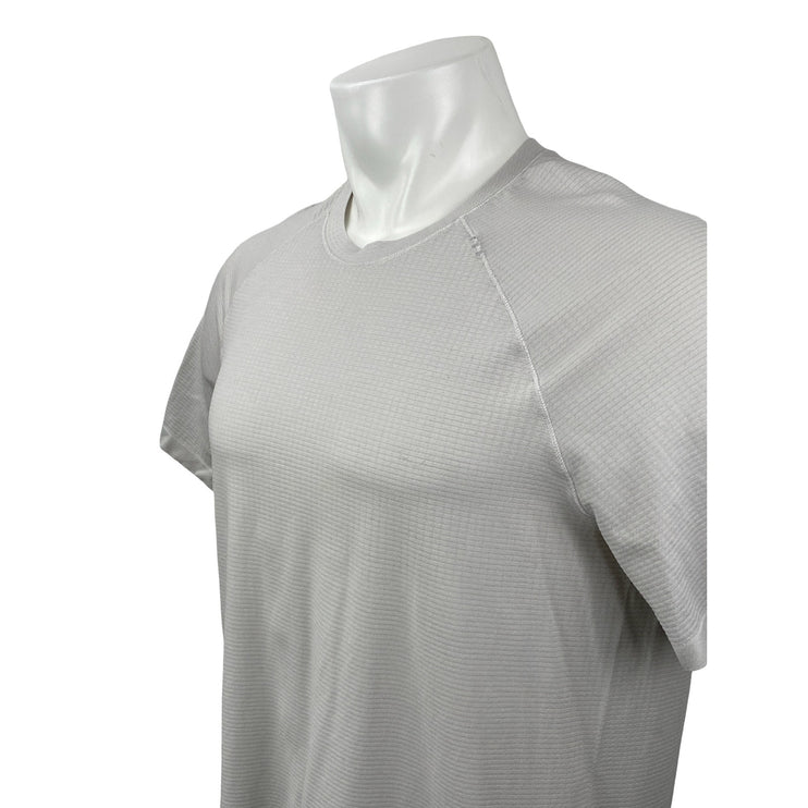 Lululemon Mens Gray Short Sleeve Crew Neck Workout Athletic T Shirt Tee Top L/XL