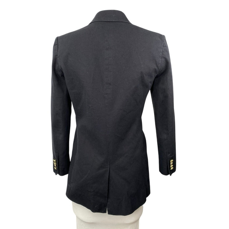 Derek Lam 10 Crosby Women's Black Long Sleeve Peacoat Blazer Suit Jacket Size 2