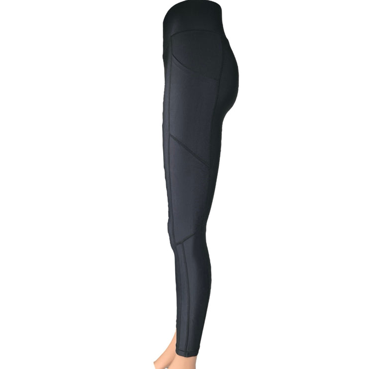 All Access Women's Black Mid Rise Yoga Workout Athletic Leggings Pants Size S