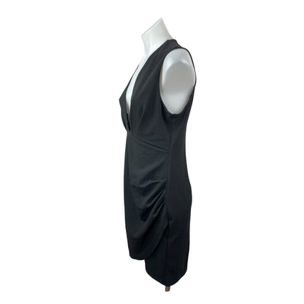 NEW iHot Women's Black Sleeveless Deep V Neck Tank Mini Sheath Dress Size L