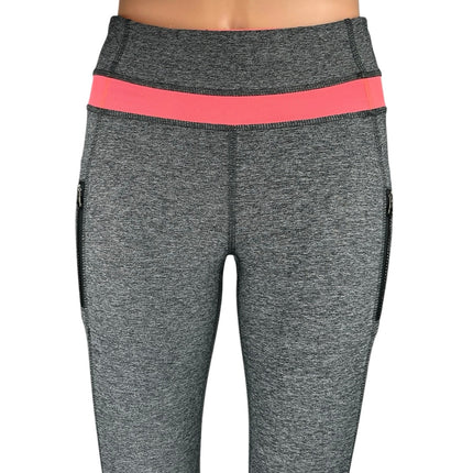 Lululemon Women's Gray Pink Colorblock Yoga Athletic Leggings Pants Size 4