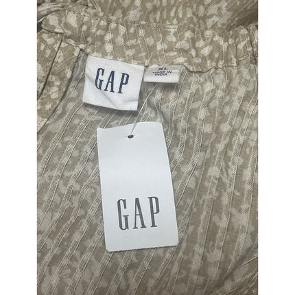 NEW Gap Beige Khaki Sleeveless Halter Keyhole Tie Back Tank Blouse Top Size XL