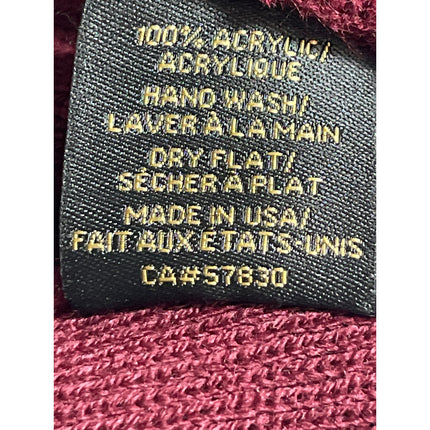 OVO Women's Burgandy Woven Cuffed Knit Winter Snow Bonnet Beanie Cap Hat OS