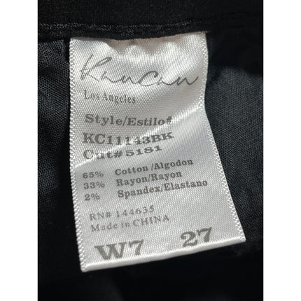 Kancan Women's Black Distressed High Waisted Mini Frayed Cutoff Shorts Size 27