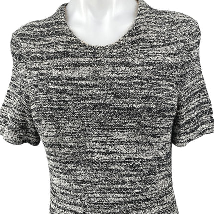 Paul Smith Gray Silk Wool Knit Short Sleeve Midi Maxi A-Line Sweater Dress Sz S