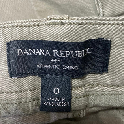 Banana Republic Women's Olive Green Mid Rise Authentic Chino Khaki Shorts Size 0