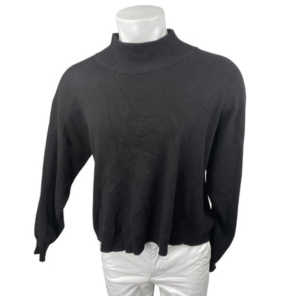 VICI Men's Black Mock Neck Long Sleeve Knit Pullover Sweatshirt Sweater Top XL
