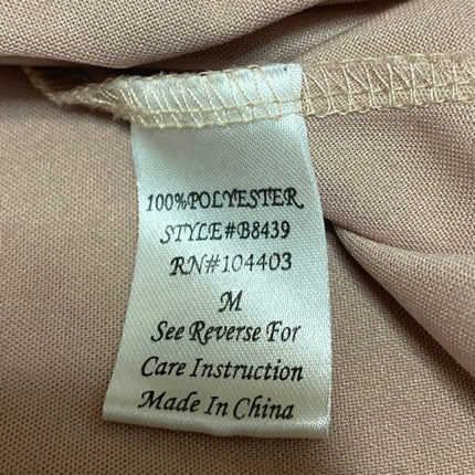Blu Pepper Beige Tan Khaki Sleeveless Rhinestone Layered Mini Blouson Dress M