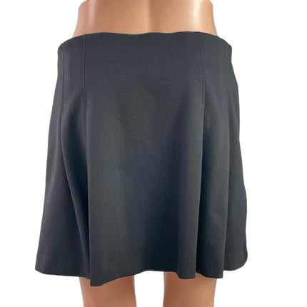 MNG Mango Women's Black Mid Waist Pull On Pleated A Line Mini Skirt Size M