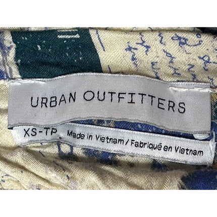 Urban Outfitters Valentina Blue Sleeveless Floral Bustier Cami Crop Top Size XS