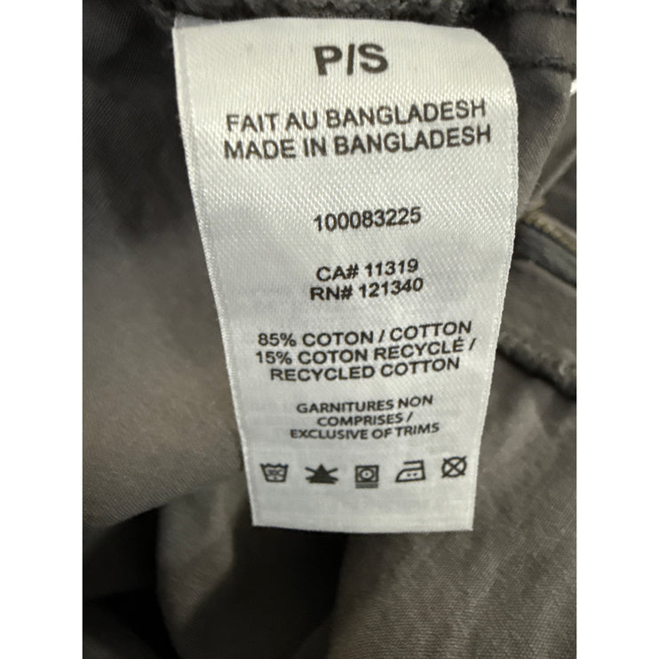 NEW Garage Women's Gray Mid Waist Utility Cargo Denim Jean Skirt Skort Size S