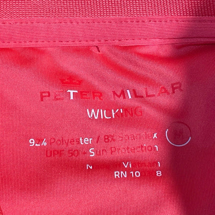 Peter Millar Women Coral Sleeveless 1/4 Zip Collared Tennis Athletic Tank Top M