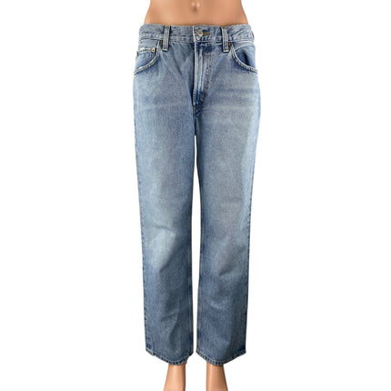 Agolde Valen Women's Blue Light Wash High Waist Straight Denim Jeans Pants Sz 28