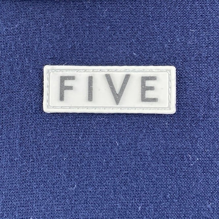 FIVE Women's Navy Blue Long Sleeve Logo Mock Neck Fleece Sweater Top Size S
